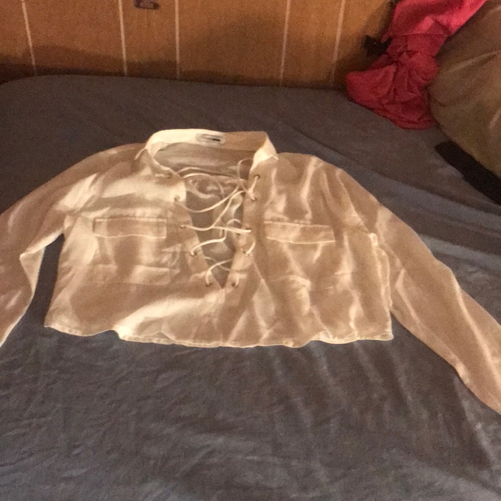 A never worn see sheer blouse